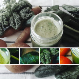 Zumo verde para quererte: Kale, zanahoria, espinacas y mandarina